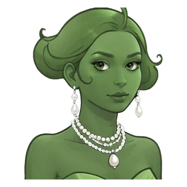 girl with a high class look sticker