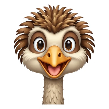 Je voudrais un emoji d'une autruche merci sticker