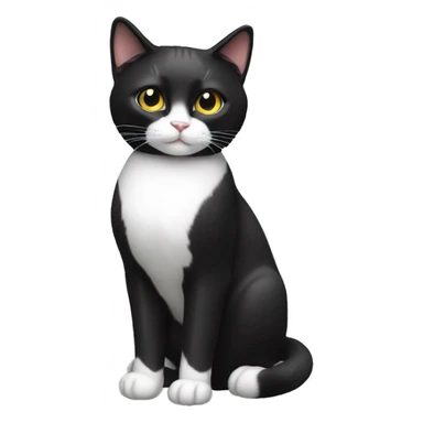 Tuxedo Cat Breed Full Body sticker