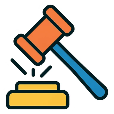 judge hammer sticker