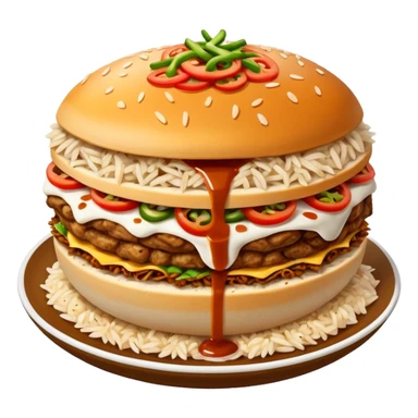 rice topped with döner sticker