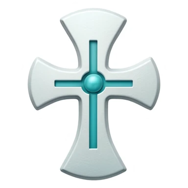 medical cross with a hernia bulge illustration sticker