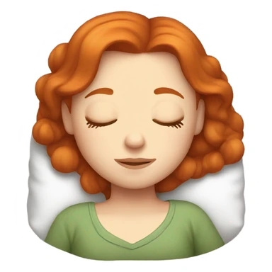 Redhead girl sleeping sticker