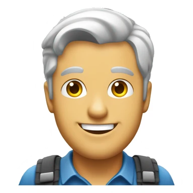 homme de trente ans souriant qui travaille dans l'immobilier sticker