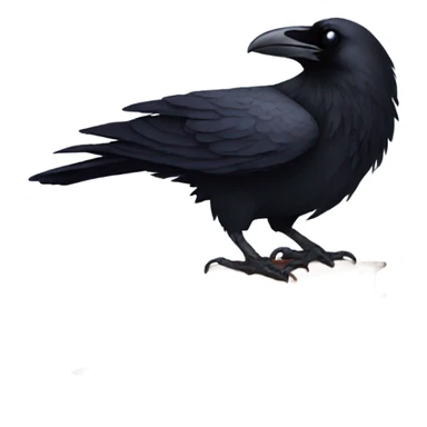Raven sitting on a book sticker