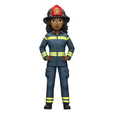 fullbody wear firefighter uniforms woman sticker
