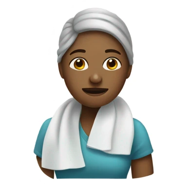 Sick woman feeling better sticker