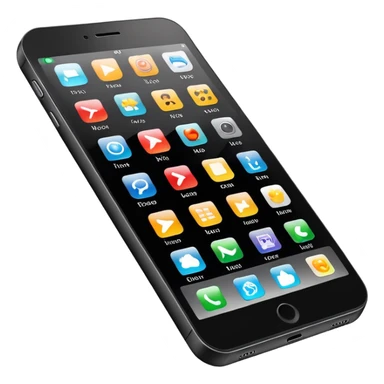 smartphone with app icons sticker