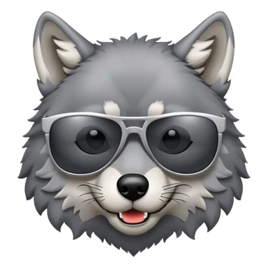 Wolf wear sunglasses  sticker