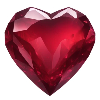 deep-red crystal heart sticker