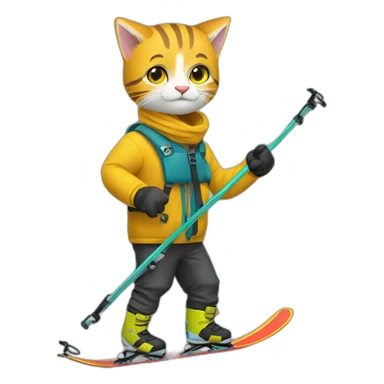 Niancat ski sticker