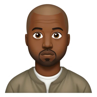 Kanye west but bald sticker