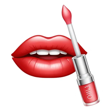 lip gloss emoji that says rhode  sticker