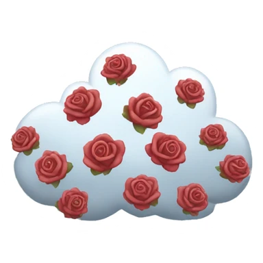 Cloud raining roses sticker