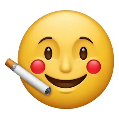 maak een emoji die een sigaret in zijn mond heeft sticker