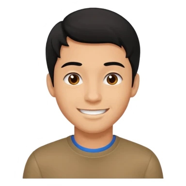 young man adult, black hair, brown skin, no body sticker