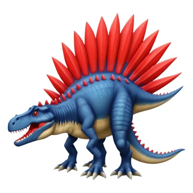 Spinosaurus with a large red spine sticker