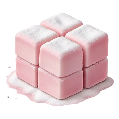 Turkish Delight Cinematic Realistic Turkish Delight Dessert Emoji, depicted as a single, delicate piece of Turkish delight dusted with powdered sugar, rendered with intricate textures and soft, inviting lighting. sticker
