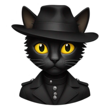 Chat noir sur canapé sticker