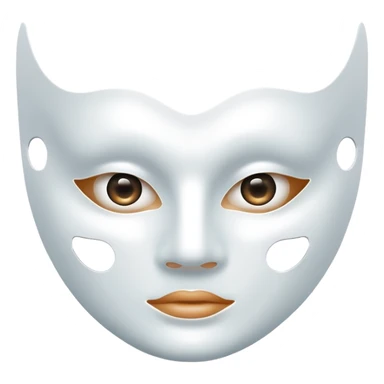 a sheet of white mask pack for face skincare beauty, except on the face, transpalent holes on eyes and mouth sticker