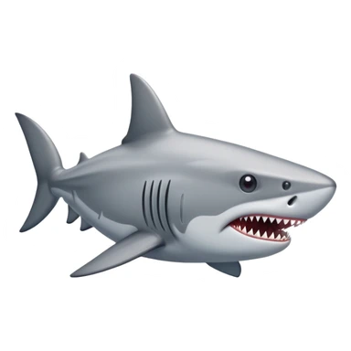 A walking shark sticker
