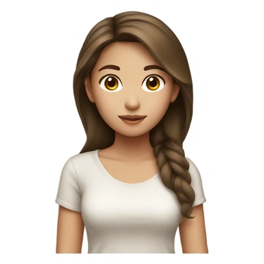 thai girl brown hair sticker