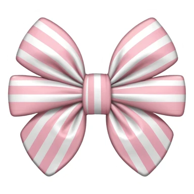 white sakura with a bow and striped petals sticker