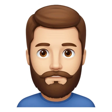 the man with a beard only on his chin sticker