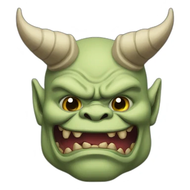 japanese demon ogre sticker