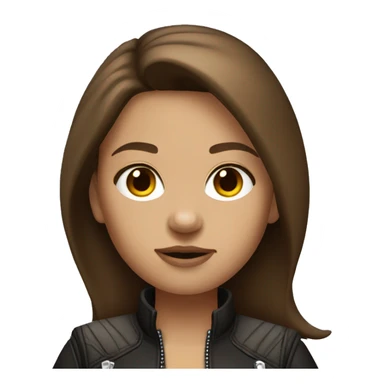 Motorcycle club girl with brown hair sticker