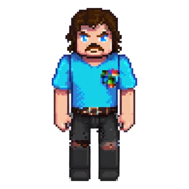 Jack Black as a Minecraft character sticker