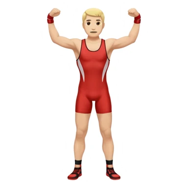 red wrestling singlet sticker