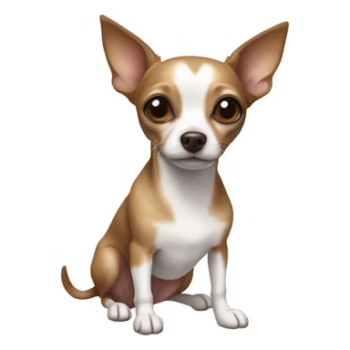 Brown and white chihuahua Italian greyhound sticker