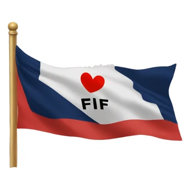 Flag with "FFF" inside sticker