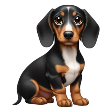 Dachshund puppy full body sticker