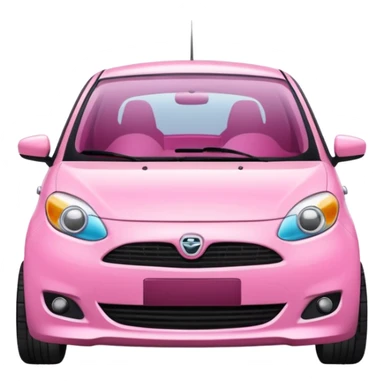 Create a pink hatchback car sticker