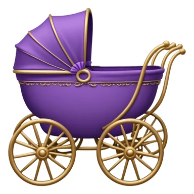 victorian purple baby carriage sticker