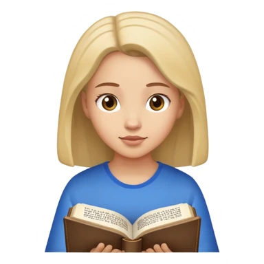 Girl reading bible sticker