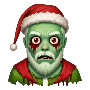 zombi santa sticker