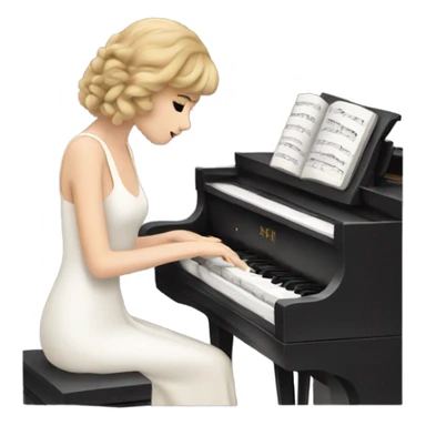 taylor swift playing piano sticker
