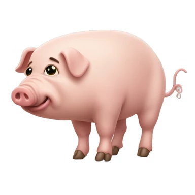 Pig pooping sticker