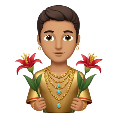 Ancient Minoan prince of lillies sticker