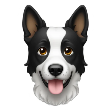 Kintamani dog black and a bit of white sticker