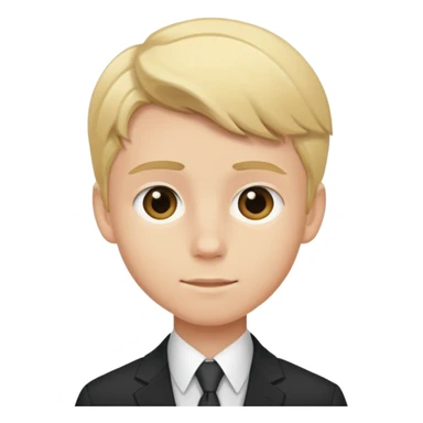 Chico adolescente rubio con traje sticker