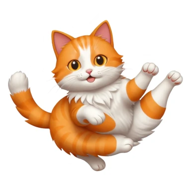 Cat doing flip sticker