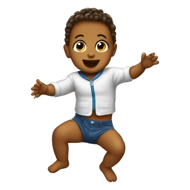 Baby dancing on a train  sticker