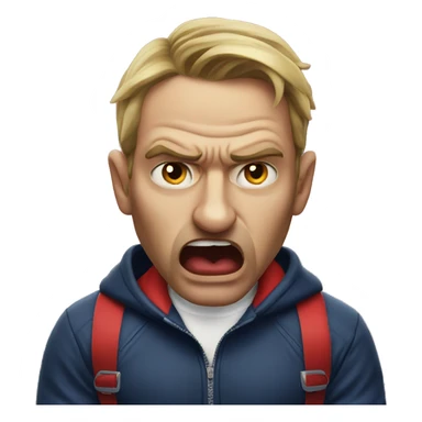 angry red bull snort sticker