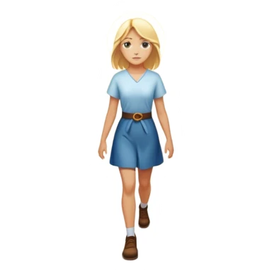 back of blonde woman stands In front at a crossroads between two paths—one illuminated, the other in shadow... scary and sunlight ...she walks the light path  sticker