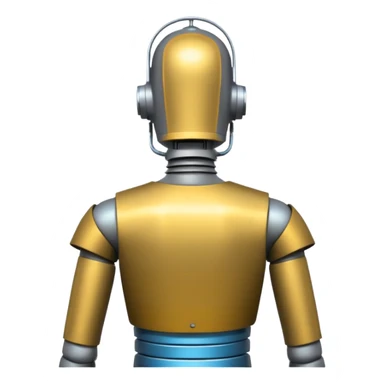 Bender looking at the camera from back, wearing a t-shirt sticker