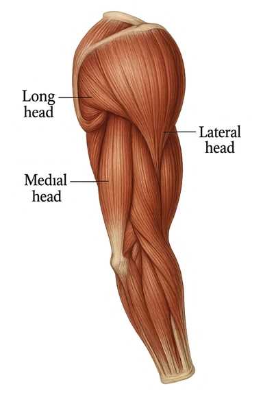 tricipite visto anatomicamente  sticker
